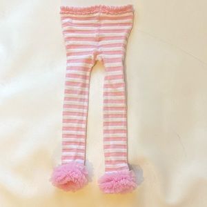 GUC Mudpie Pink and white Striped Leggings